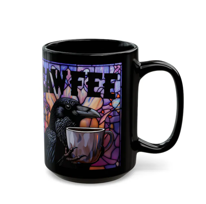 Crow Cawfee Mug, Crow Mug