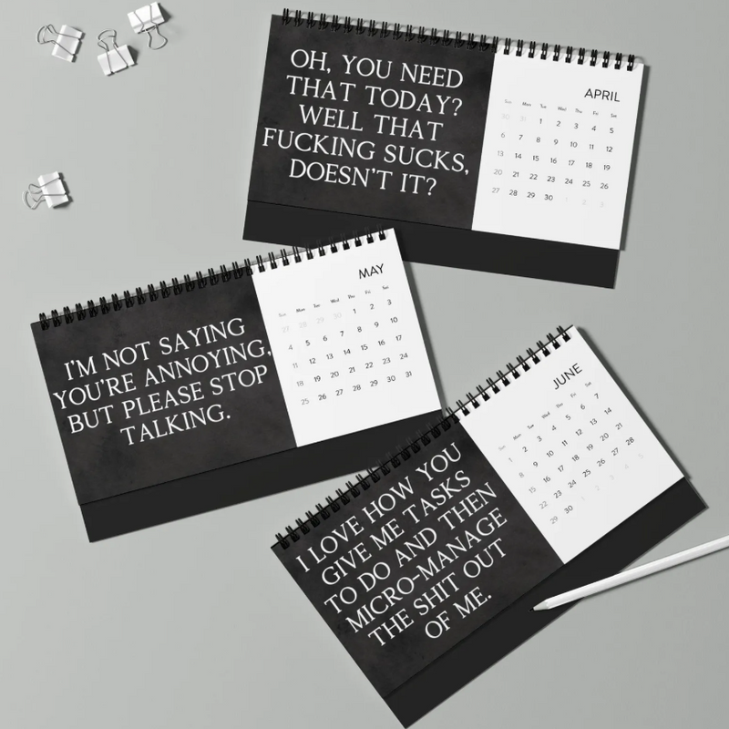 Funny 2025 Desk Calendar Office Work Humor