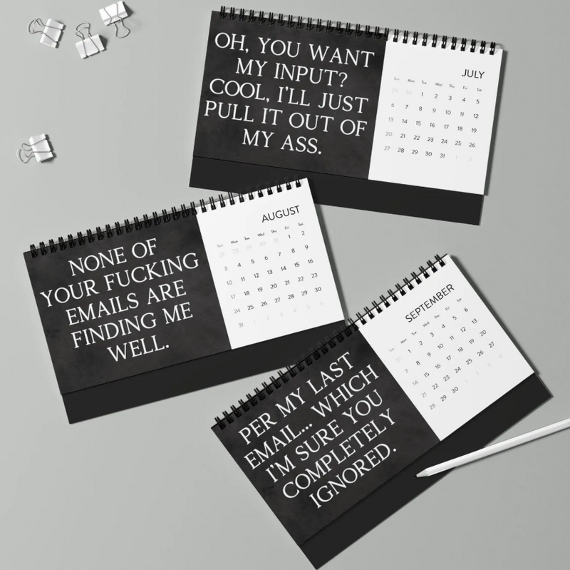 Funny 2025 Desk Calendar Office Work Humor