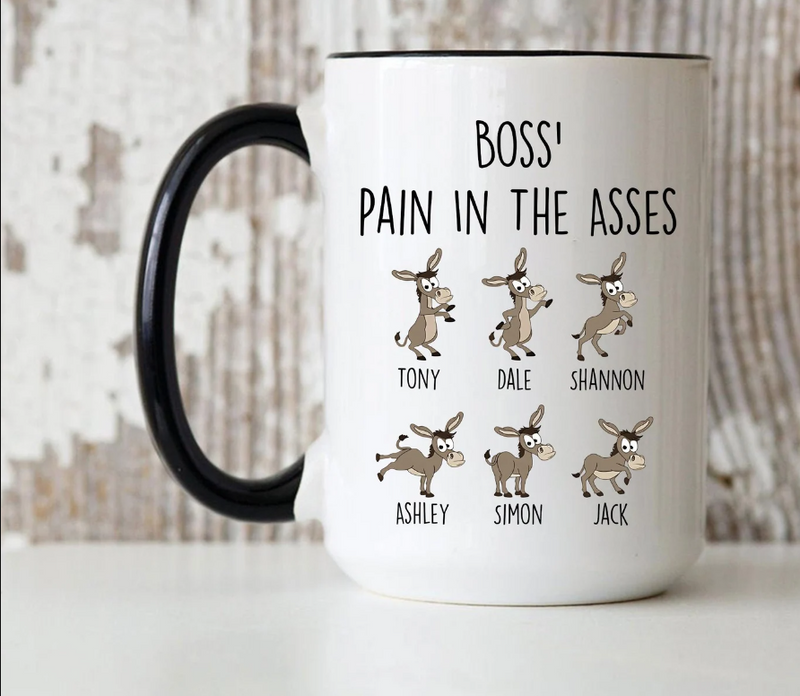 Funny Boss Mug, Donkey Boss Pain in the