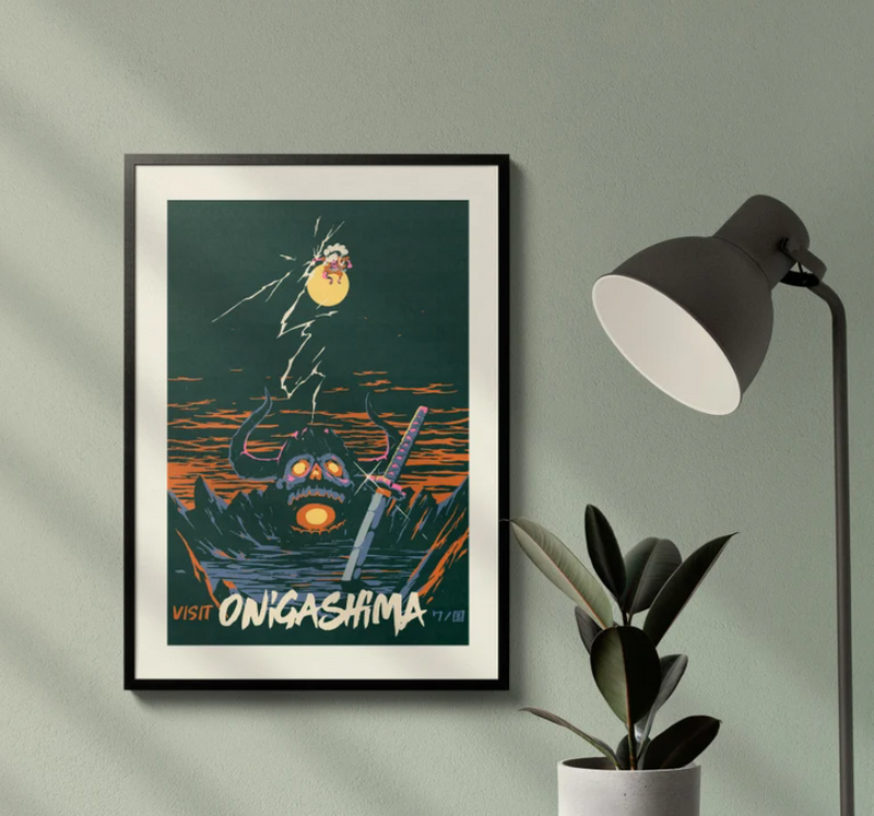 Vintage Retro Travel Poster, One Piece Minimalist Unique Design