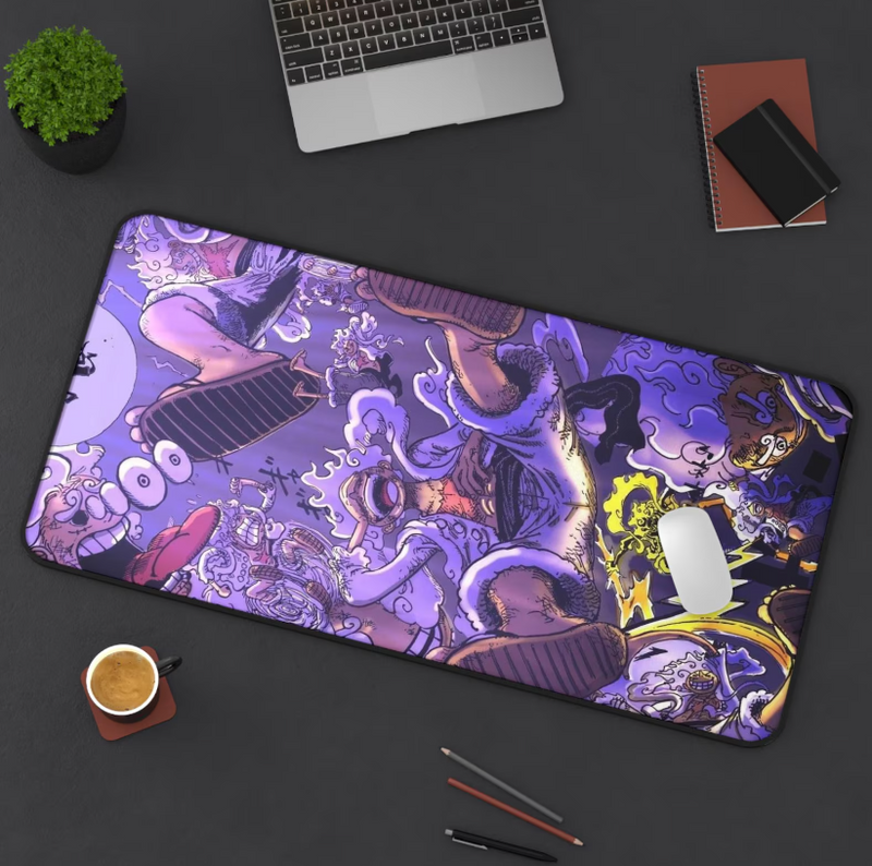 Anime Luffy Gear 5 Desk Mat, Cool Gift for One Piece Fans