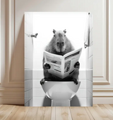 Charming Capybara Canvas Art Poster