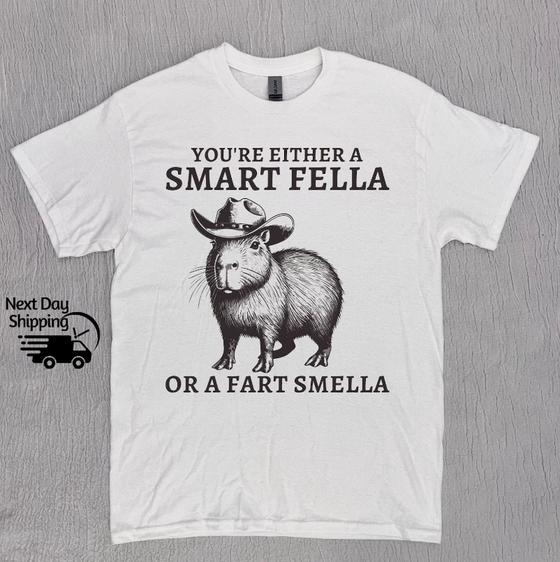 Retro Smart Fella Capybara 90s Shirt