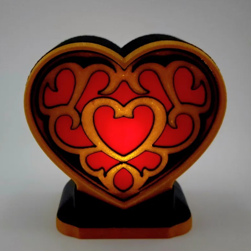 Legend of Zelda Heart Container Lamp