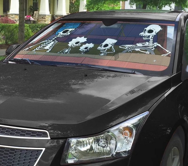 The Simpsons Skeleton Car Sunshade