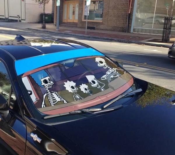 The Simpsons Skeleton Car Sunshade