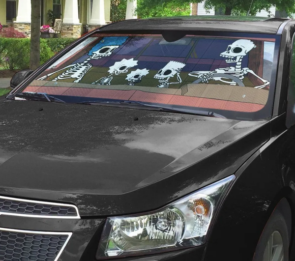 The Simpsons Skeleton Car Sunshade