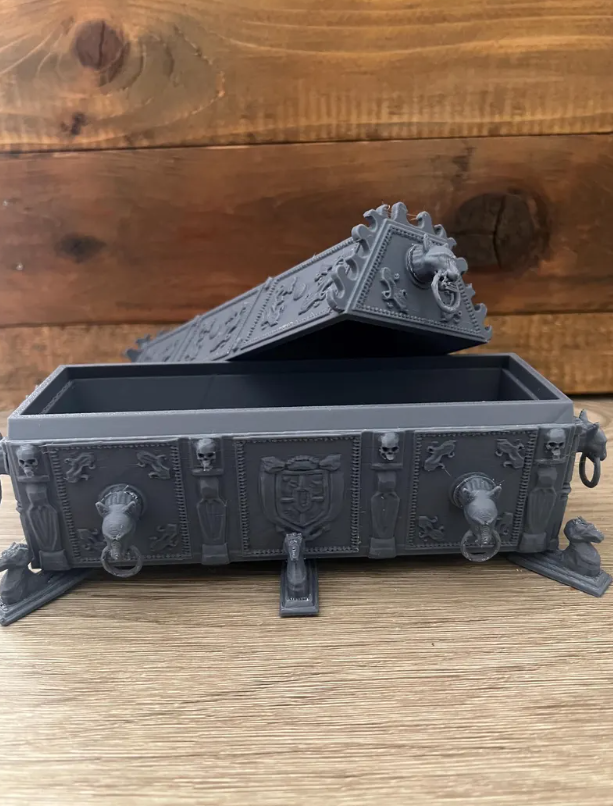 Nosferatu Coffin Replica: 3D-Printed Gothic Vampire Collectible