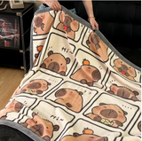 Cute Puppy Print Thin Blanket