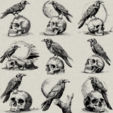 40 Raven and Crow Designs Bundle PNG & SVG Digital