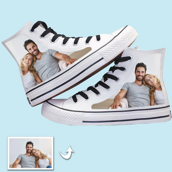 Custom Photo Personalized High Top Sneakers Photo Canvas Shoes