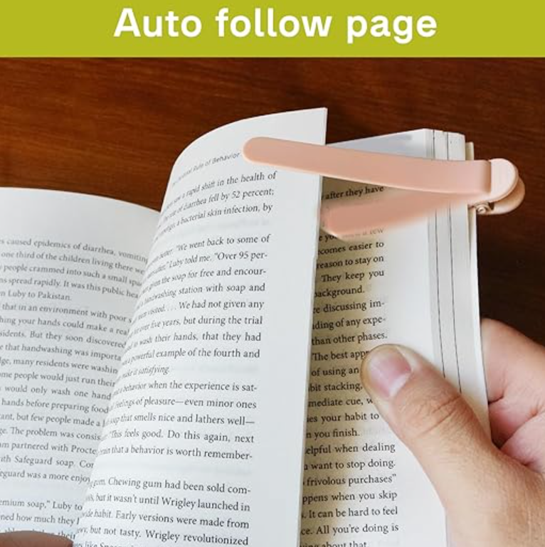 6pcs Silicone Automatic Bookmark, Unique Bookmark Page Keeper for Reading