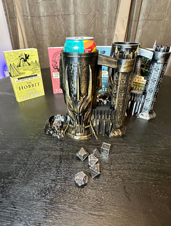 inspired Dice Tower and Can Koozie