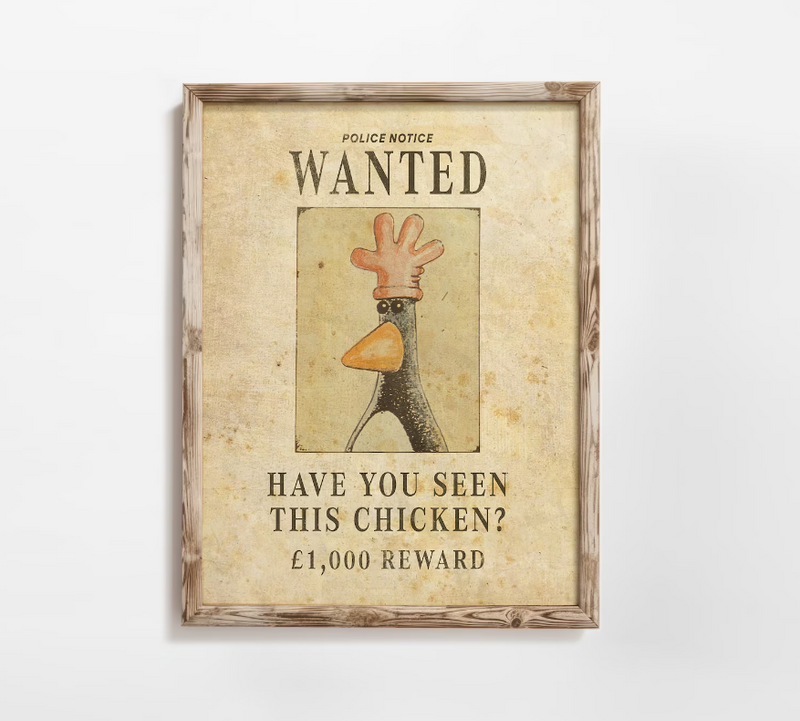 Feathers McGraw Wanted Poster | Wall