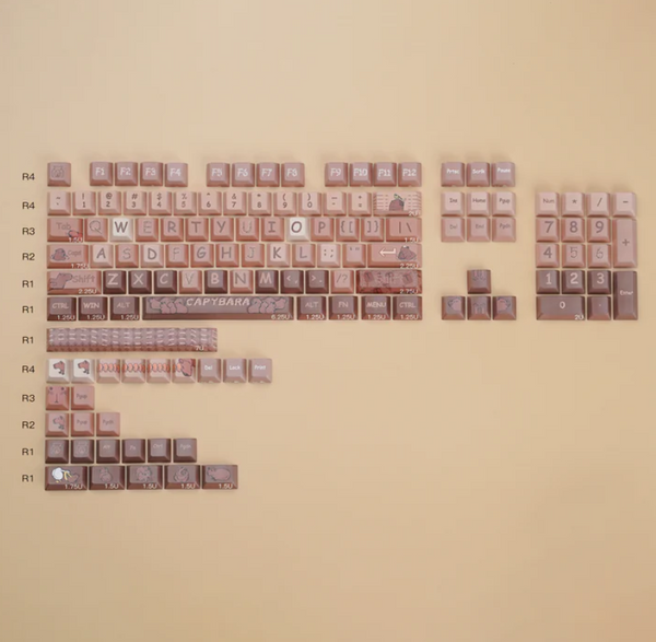 Capybaras daily lifer Cherry Profile Keycaps Set