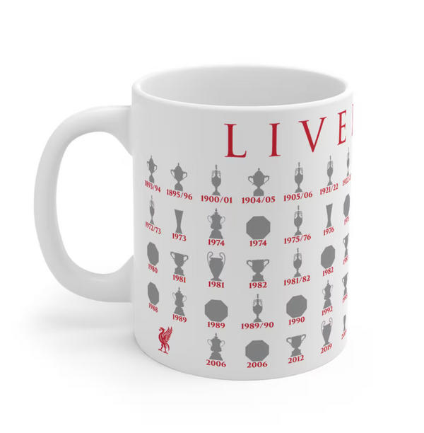 Liverpool Trophies Collection Mug - White