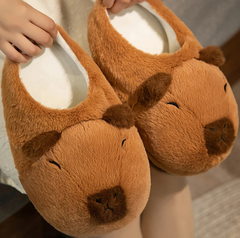 Women Plush Capybara Slippers