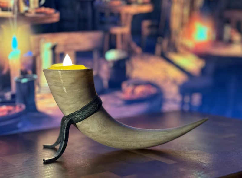 Enchant Your Space with a Skyrim-Inspired Goat Horn Candle