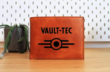 Fallout leather wallet, Gift for dad and boyfriend