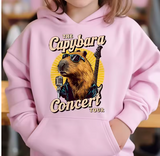 Cute Capybara Loves Bubble Tea kids hoodie